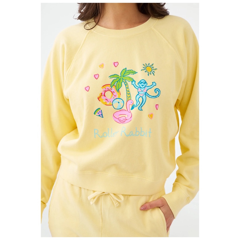 Roller Rabbit Pool Party Crewneck Large NWT